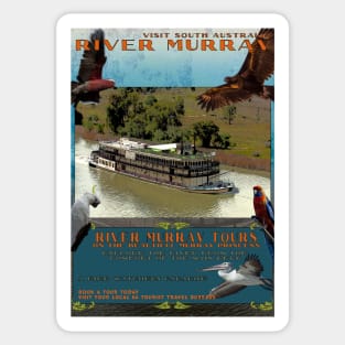 River Murray Retro Travel 01A Sticker